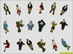 25 piece painted HO figures by JM Hobby Supply for model railroad HO scale structures and details