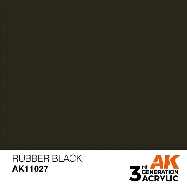 RUBBER BLACK AK Interactive 3G Acrylic (.57 oz.) bottle - Arizona Hobbies LLC