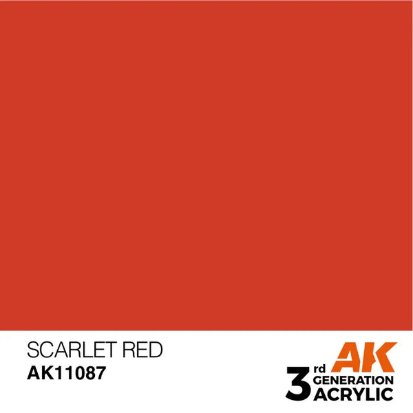 SCARLET RED AK Interactive 3G Acrylic (.57 oz.) bottle - Arizona Hobbies LLC