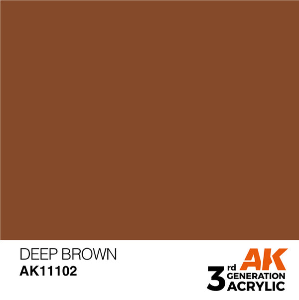 DEEP BROWN AK Interactive 3G Acrylic (.57 oz.) bottle