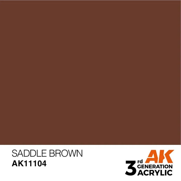 SADDLE BROWN AK Interactive 3G Acrylic (.57 oz.) bottle - Arizona Hobbies LLC