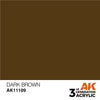 DARK BROWN AK Interactive 3G Acrylic (.57 oz.) bottle