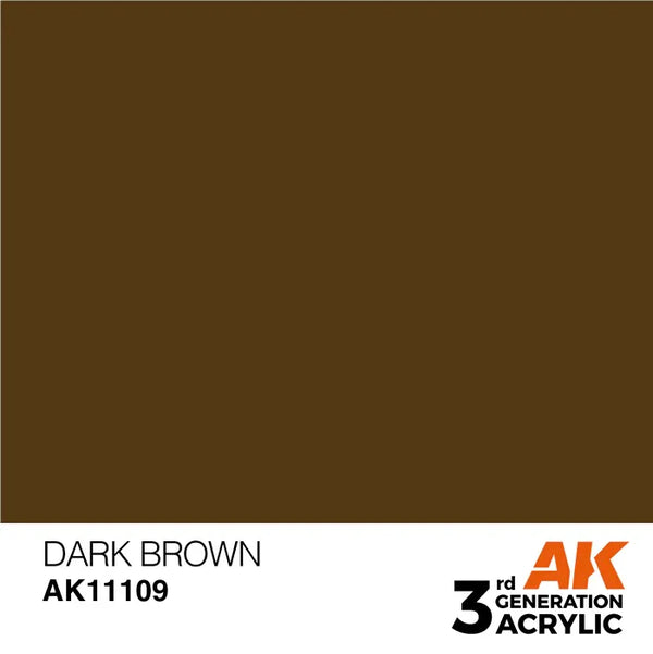 DARK BROWN AK Interactive 3G Acrylic (.57 oz.) bottle - Arizona Hobbies LLC