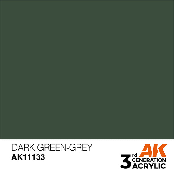 DARK GREEN-GREY AK Interactive 3G Acrylic (.57 oz.) bottle