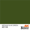 MEDIUM OLIVE GREEN AK Interactive 3G Acrylic (.57 oz.) bottle