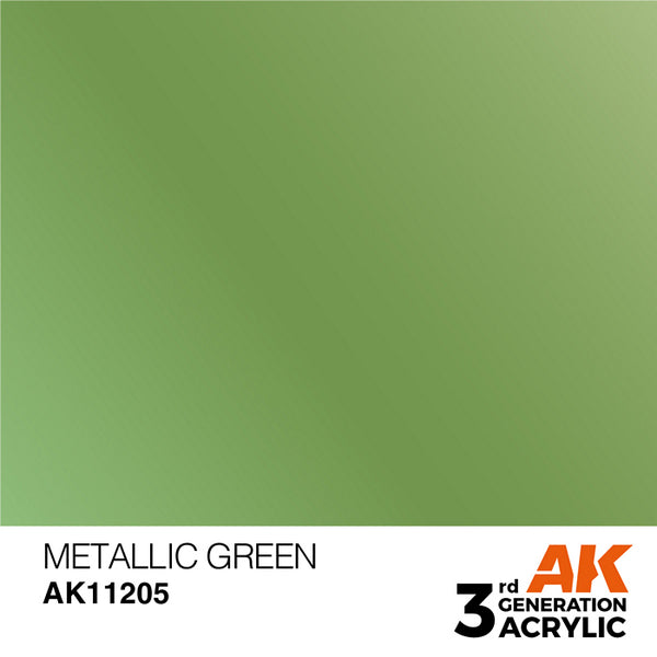 METALLIC GREEN AK Interactive 3G Acrylic (.57 oz.) bottle