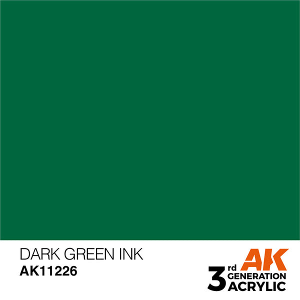 DARK GREEN INK AK Interactive 3G Acrylic (.57 oz.) bottle