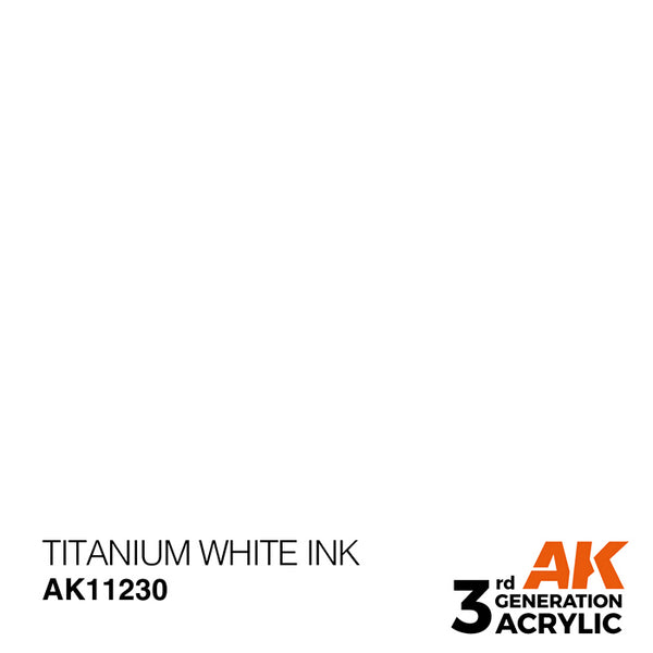 TITANIUM WHITE INK AK Interactive 3G Acrylic (.57 oz.) bottle