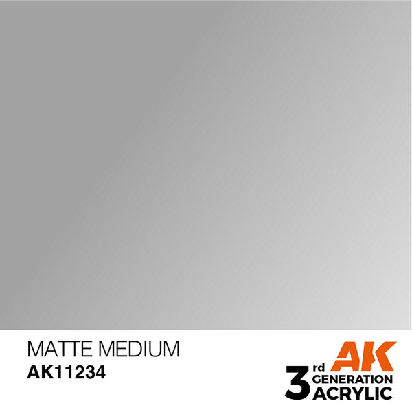 MATTE MEDIUM AK Interactive 3G Acrylic (.57 oz.) bottle