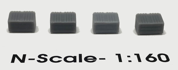 Closed Dumpsters (set of 4) N-Scale