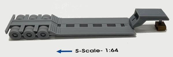 Lowboy Trailer with Hitch S-Scale