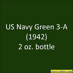U.S. Navy GREEN 3-A (1941-1942) 2 oz. bottle (Airbrush-ready) tcp-1030-2