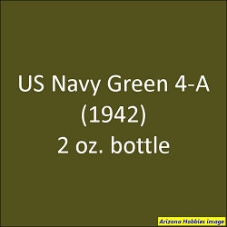 U.S. Navy GREEN 4-A (1941-1942) 2 oz. bottle (Airbrush-ready) tcp-1031-2