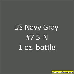 U.S. Navy GRAY 5-N # 7 1 oz. bottle (Airbrush-ready) tcp-1098-1