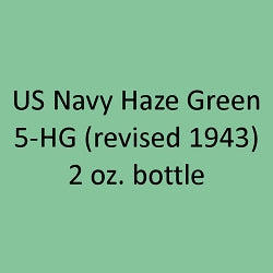 U.S. Navy HAZE GREEN 5-HG (revised 1943) 2 oz. bottle (Airbrush-ready) tcp-1091-2