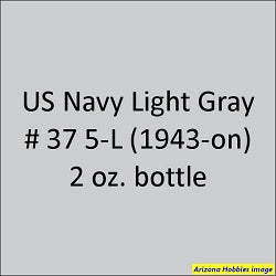 U.S. Navy LIGHT GRAY 5-L No. 37 (1944-1945) 2 oz. bottle (Airbrush-ready) tcp-1092-2