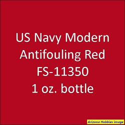 U.S. Navy Modern ANTI-FOULING RED 2011-on FS-11350 1 oz. bottle (Airbrush-ready) tcp-1048-1