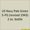 U.S. Navy PALE GREEN 5-PG (revised 1943) 2 oz. bottle (Airbrush-ready) tcp-1090-2