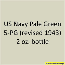 U.S. Navy PALE GREEN 5-PG (revised 1943) 2 oz. bottle (Airbrush-ready) tcp-1090-2