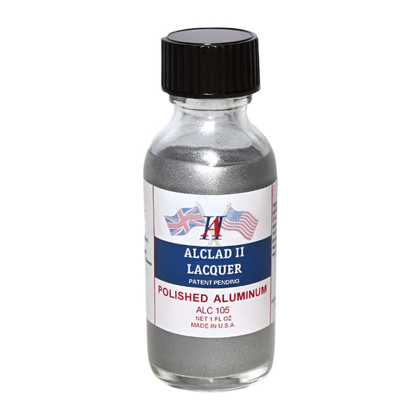 ALC-105 Polished Aluminum Lacquer 1 oz. bottle (High-Shine Finish)