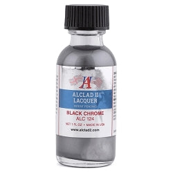 Alclad II Black Chrome Lacquer for Scale Models, 1 oz bottle, ideal for detailing and finishing