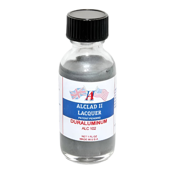 1 oz Alclad II Duraluminum lacquer paint for models, ideal for detailed finishes on scale models