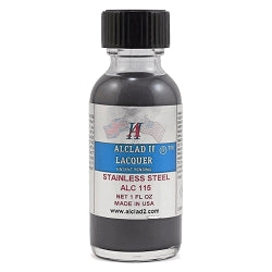 Alclad II Stainless Steel Lacquer Model Paint, 1 oz bottle, ideal for model detailing and finishing