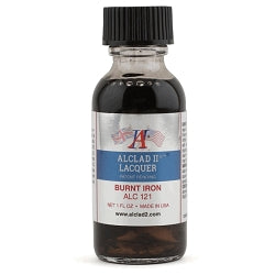 Alclad II Burnt Iron Lacquer Paint, 1 oz bottle for model construction and finishing projects