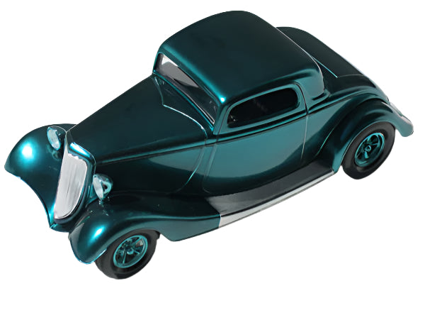 1:24 scale model car in emerald green enamel paint for models with a glossy finish