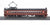 Con-Cor International HO scale Keystone car #449 model brown passenger railcar on track