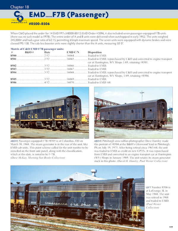 Chesapeake & Ohio Power In Color Volume 1: Switchers, Es and Fs
