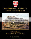 Pennsylvania Railroad diesel locomotive book featuring Alco and GE road switchers, detailed illustrations and profiles