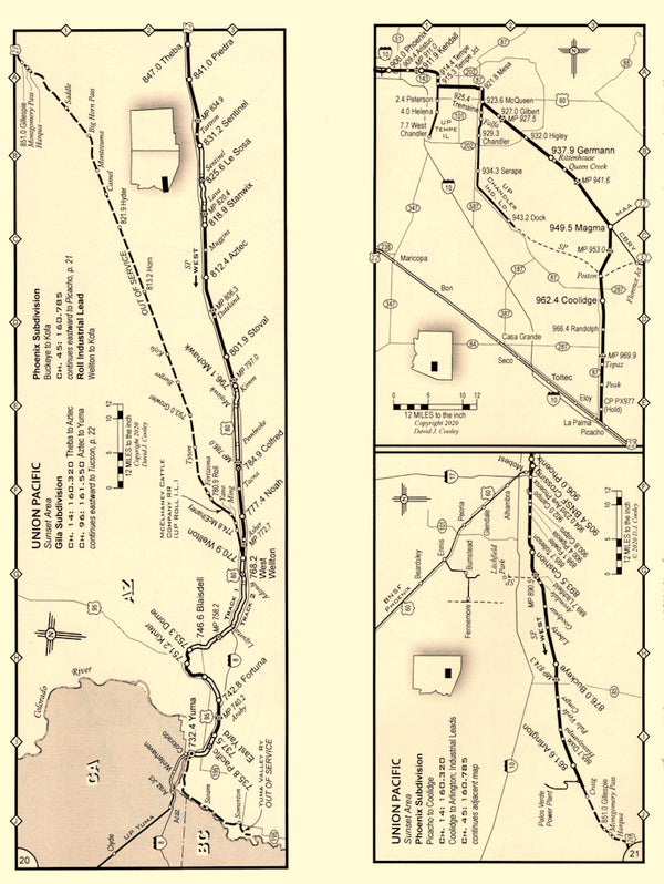 ARIZONA-NEW MEXICO Railroad Maps