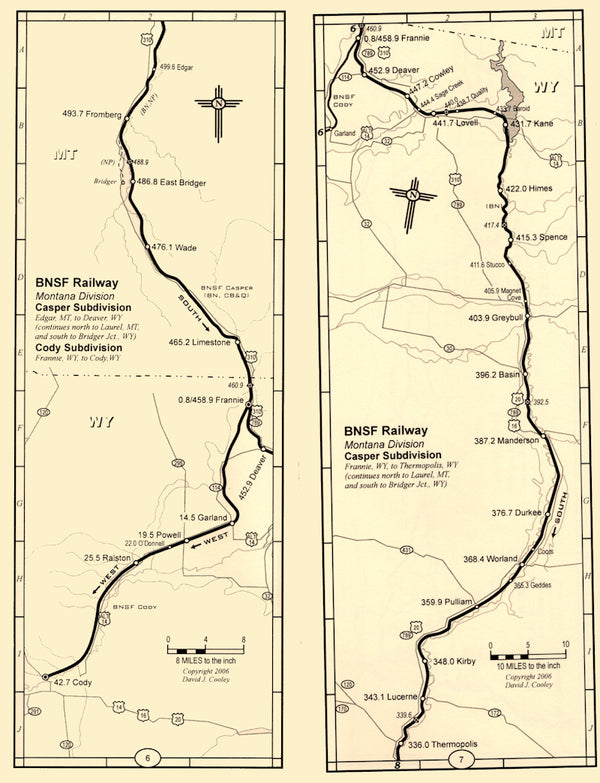COLORADO-WYOMING Railroad Maps