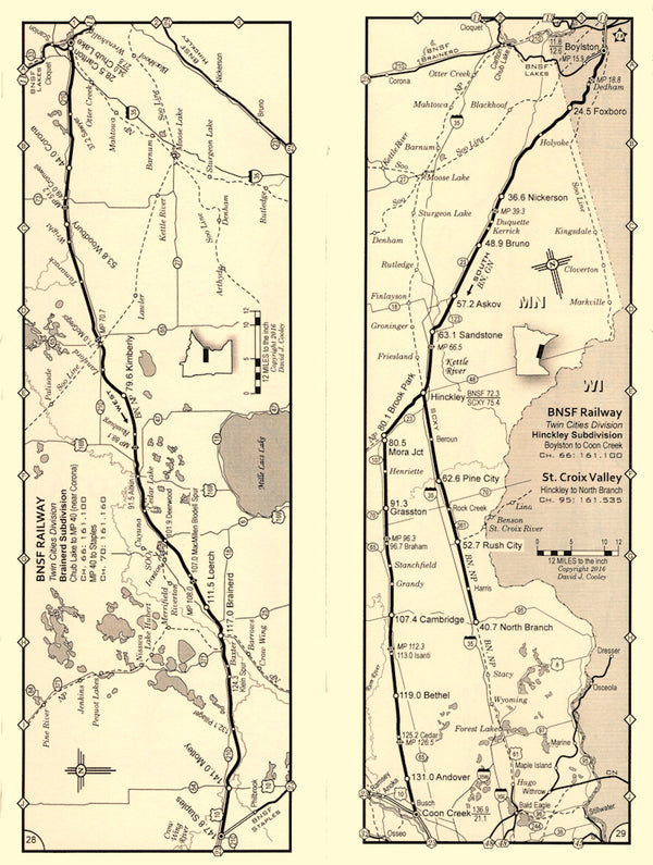 MINNESOTA Railroad Maps