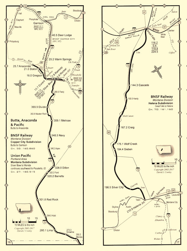 MONTANA Railroad Maps