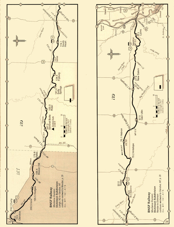DAKOTAS Railroad Maps