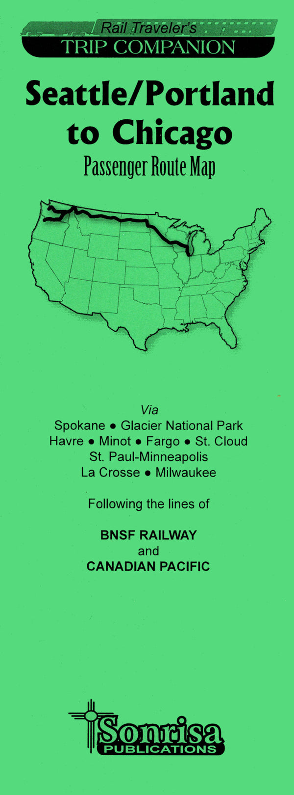 AMTRAK Seattle/Portland to Chicago Route Maps