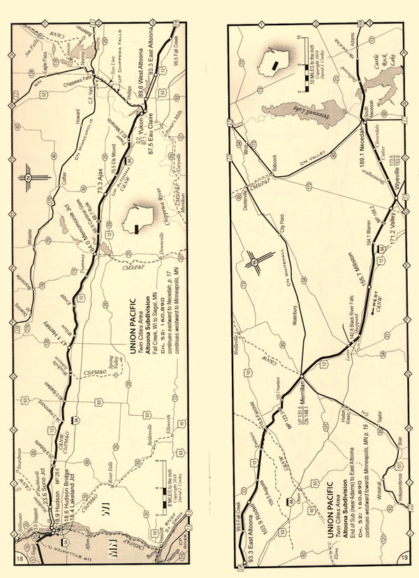 WISCONSIN Railroad Maps