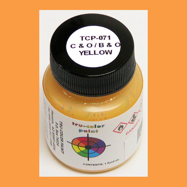 Chesapeake & Ohio and Baltimore & Ohio YELLOW 1 oz. bottle (Airbrush-ready) TCP-071-1