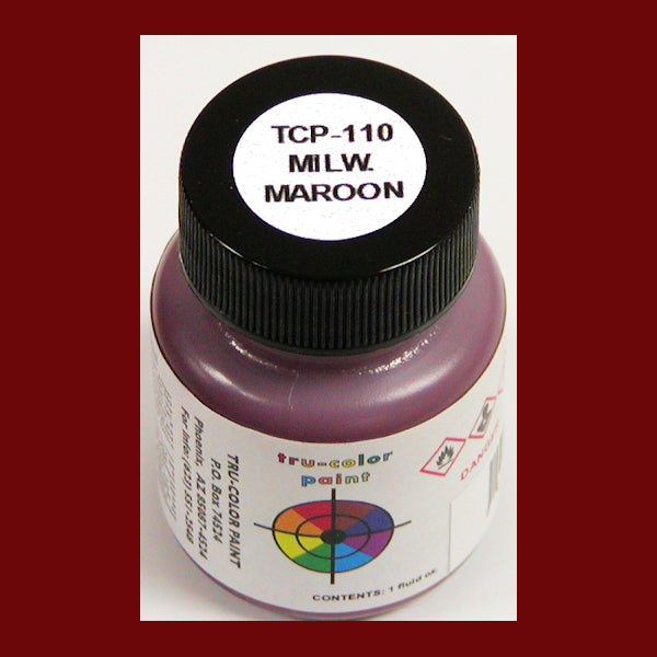 Milwaukee Road MAROON 1 oz. bottle (Airbrush-ready) TCP-110-1