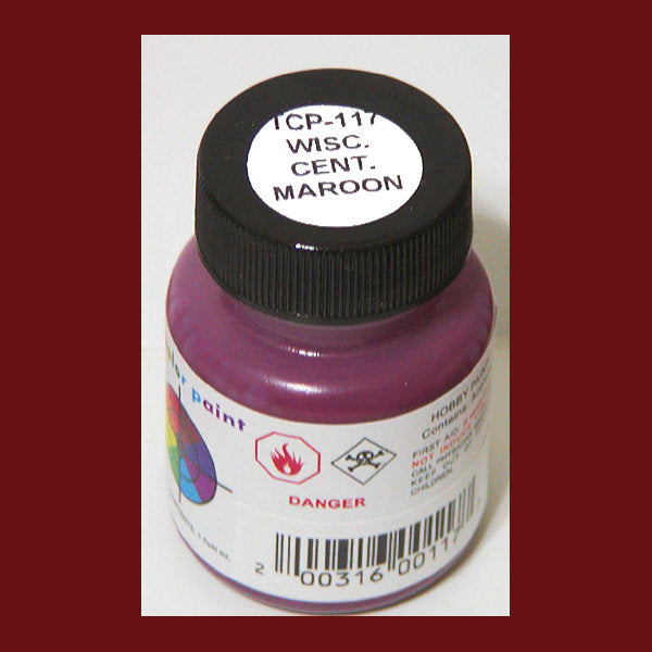 Wisconsin Central MAROON 1 oz. bottle (Airbrush-ready) TCP-117-1