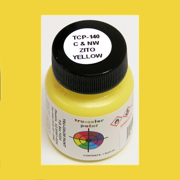Chicago & North Western ZITO YELLOW 1 oz. bottle (Airbrush-ready) TCP-140-1