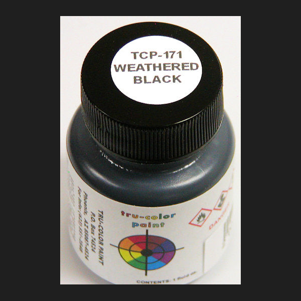 WEATHERED BLACK 1 oz. bottle (Airbrush-ready) TCP-171-1