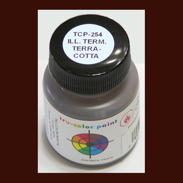 Illinois Terminal TERRACOTA (ROOF BROWN Flat) 1 oz. bottle (Airbrush-ready) TCP-254-1