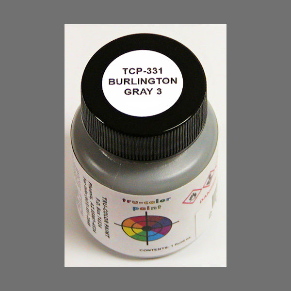 Burlington Route Hopper Car No. 3 GRAY 1 oz. bottle (Airbrush-ready) TCP-331-1