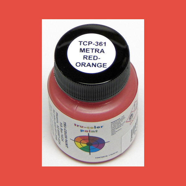 METRA Commuter North RED-ORANGE 1 oz. bottle (Airbrush-ready) TCP-361-1