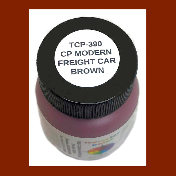 Canadian Pacific MODERN FREIGHT CAR BROWN 1 oz. bottle (Airbrush-ready) TCP-390-1
