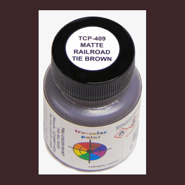 Matte RAILROAD TIE BROWN 1 oz. bottle (Airbrush-ready) TCP-409-1