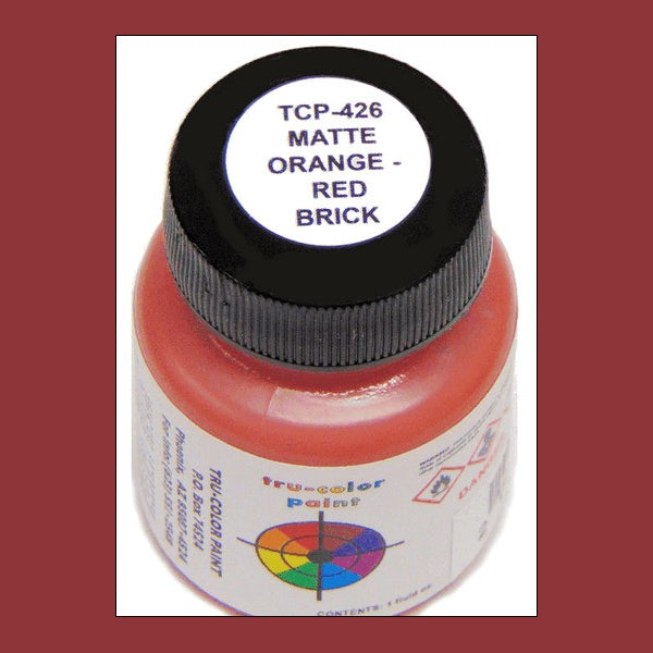 Matte BRICK ORANGE-RED 1 oz. bottle (Airbrush-ready) TCP-426-1
